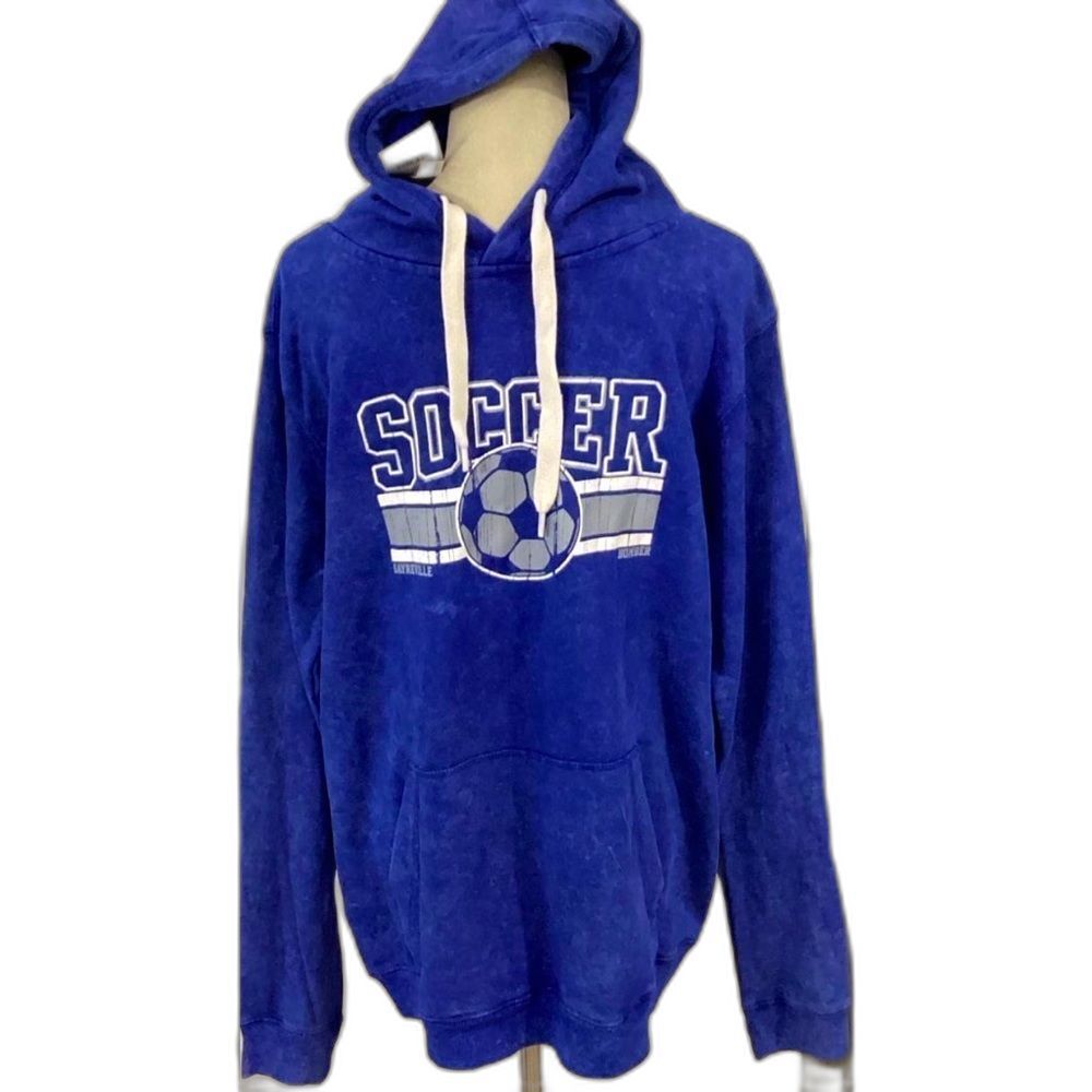 Pennant Sweatshirt Unisex Size Medium Color Blue Sayreville Bomber Soccer